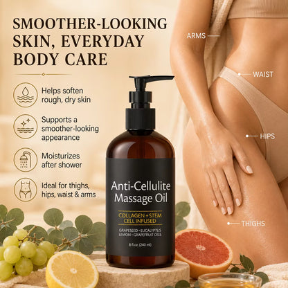 Wholesale Custom anti Cellulite Massage Oil Natural Organic Collagen Essential Oil Skin Care Smooth Firming Body Massage Oil